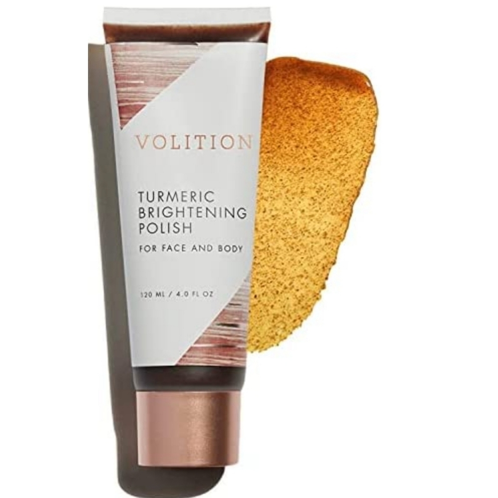 Volition beauty turmeric extract brightening and exfoliating face and body scrub